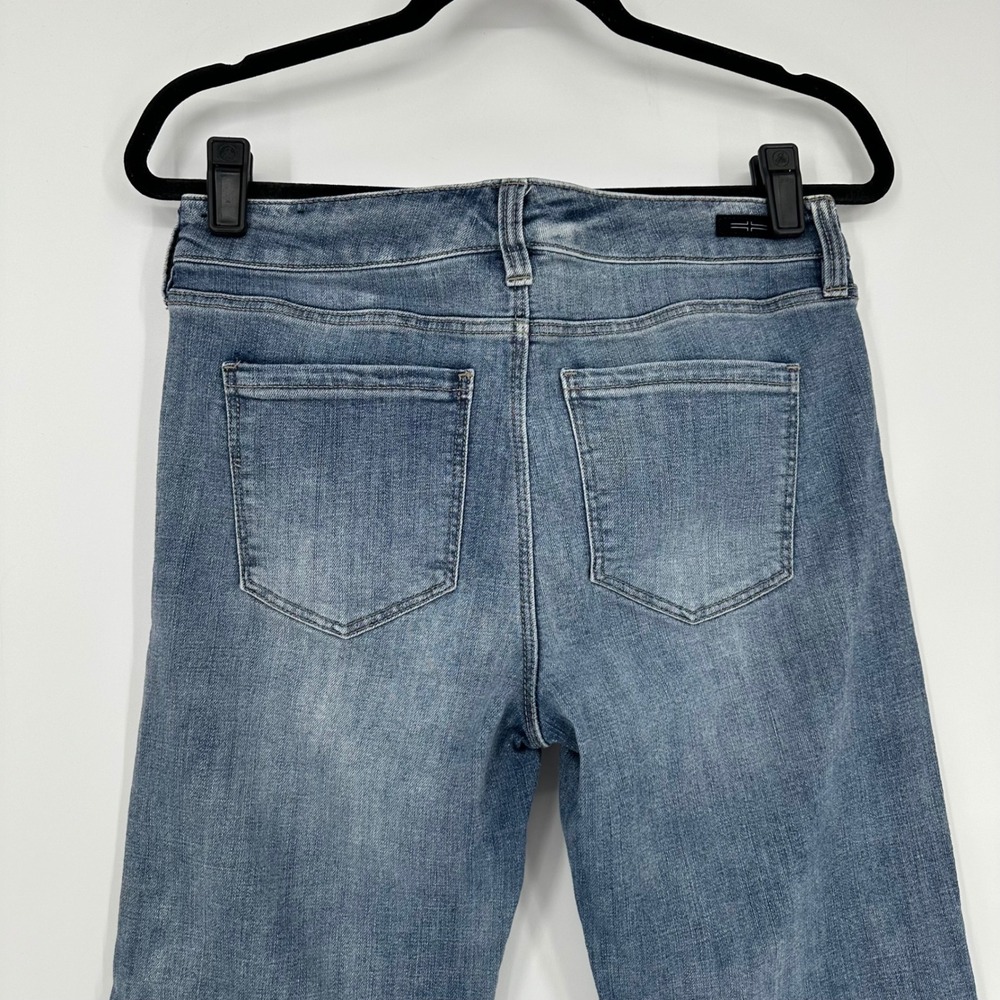 Liverpool The Crop Flare Hi Low 5 PKT Fray Hem 26" La Playa Stretchy Jeans 6 28 - Picture 8 of 10